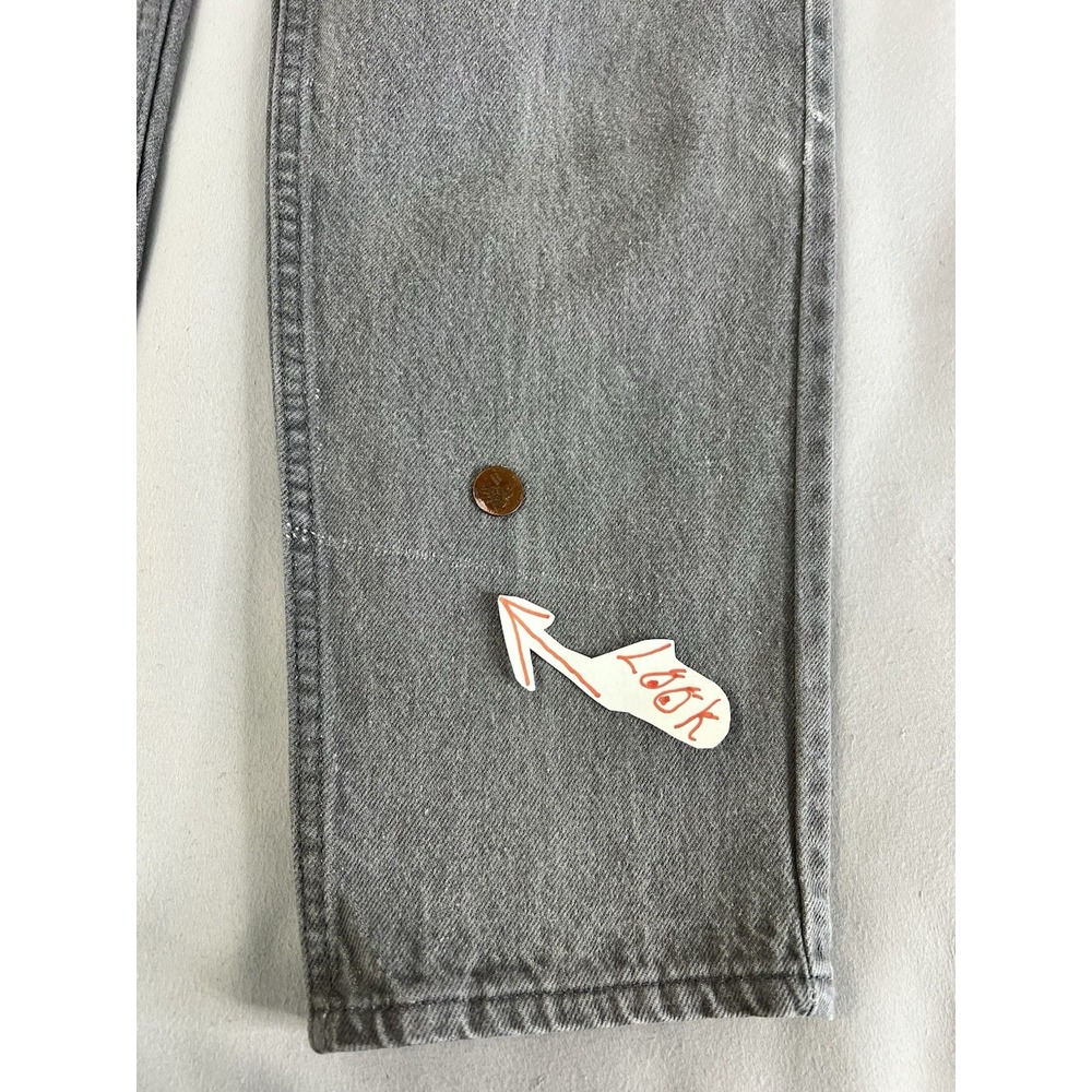 VTG 90s Levis 550 Jeans Mens 33x32 Gray Loose Comfort Fit Tapered Streetwear - Picture 12 of 16
